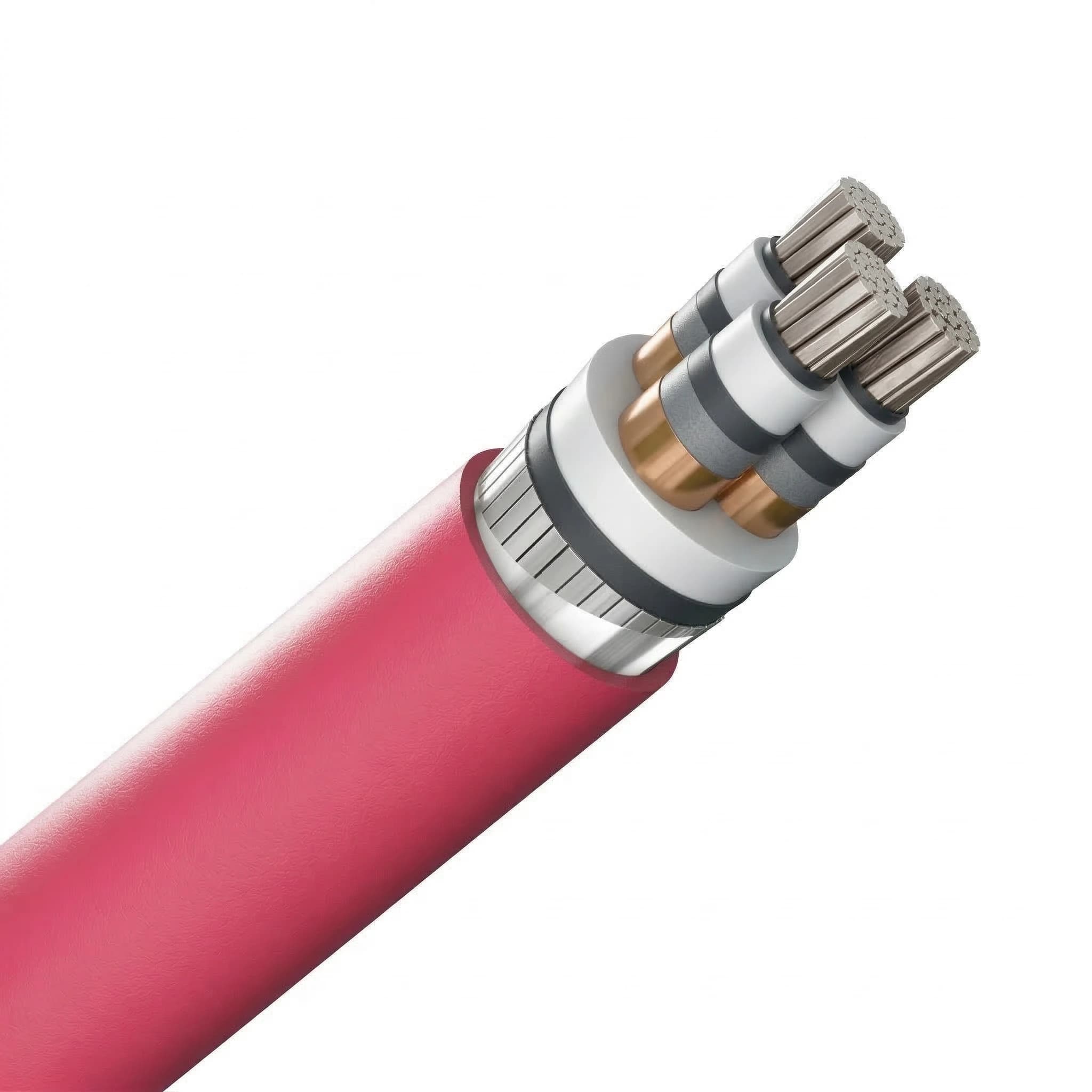 20,3/35 kV XLPE İZOLELİ YUVARLAK ÇELİK TEL ZIRHLI ALÜMİNYUM İLETKENLİ ORTA GERİLİM GÜÇ KABLOLARI